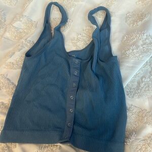 blue crop top